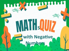 Game Maths Quiz with Negative Numbers