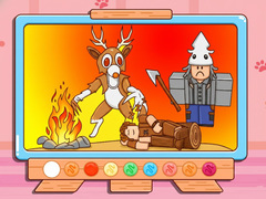 Game Coloring Book: 99 Nights In The Forest