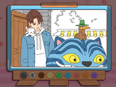Game Coloring Book: Kpop Jinu & Blue Tiger