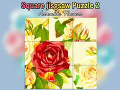 Game Square jigsaw Puzzle 2  Assemble Flowers