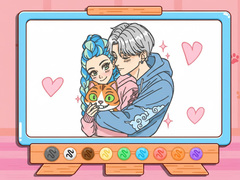 Game Coloring Book: Kpop Valentine's Day