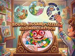 Game Round Jigsaw Puzzle 2 Assemble Cartoon