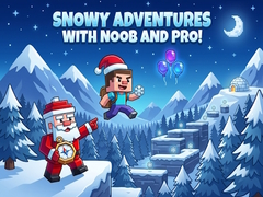 Game Snowy Adventures with Noob and Pro!